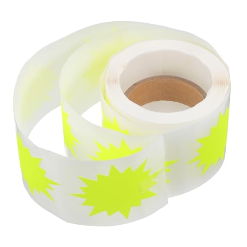 GRIRIW 200 Stück Fluoreszierende Garage Verkaufsschild für Einzelhandel Kreative Burst Papier Etiketten Gelb Selbstklebend GRIRIW 200 Stück Fluoreszierende Garage Verkaufsschild für Einzelhandel Kreative Burst Papier Etiketten Gelb Selbstklebend von GRIRIW