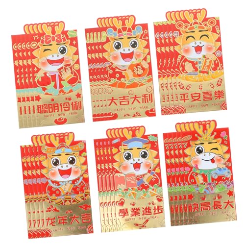 GRIRIW 24 Stück Chinesische Rote Umschläge Große Geldumschläge für Neujahrsfest Traditionelle Designs mit Glückswünschen für und Geldgeschenke GRIRIW 24 Stück Chinesische Rote Umschläge Große Geldumschläge für Neujahrsfest Traditionelle Designs mit Glückswünschen für und Geldgeschenke von GRIRIW