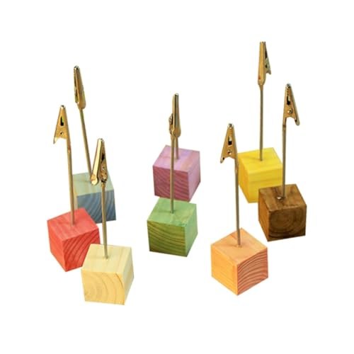 GRIRIW 24 Stück Teiliges Memo Clip mit Quadratischem Holzsockel Stabile Metallklammer Bunte Notizhalter für Fotos Karten Nachrichten für Büro Zuhause und Schreibtischdekoration GRIRIW 24 Stück Teiliges Memo Clip mit Quadratischem Holzsockel Stabile Metallklammer Bunte Notizhalter für Fotos Karten Nachrichten für Büro Zuhause und Schreibtischdekoration von GRIRIW
