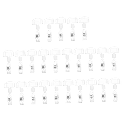 GRIRIW 25Stücke Preisetikettenhalter Transparente Schildhalter Für Einzelhandel Warenschild Clips Für Preisauszeichnungen Und Regalbeschriftung von GRIRIW