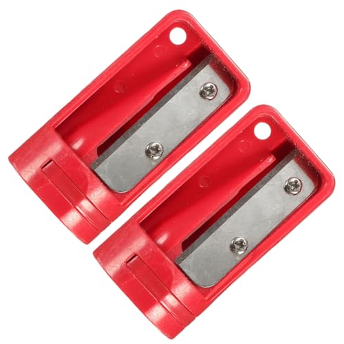 GRIRIW 2Stücke Handheld Bleistiftspitzer für Büro Kompakter Anspitzer für Buntstifte und Bleistifte und Einfach zu Bedienen Perfektes Schreibwaren Zubehör von GRIRIW