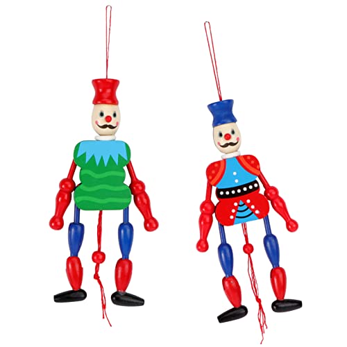 GRIRIW 2stücke Holzpuppen Dekoration Kreative König Marionetten Zufällige Farben Für Festliche Anlässe Und Heimdekoration von GRIRIW