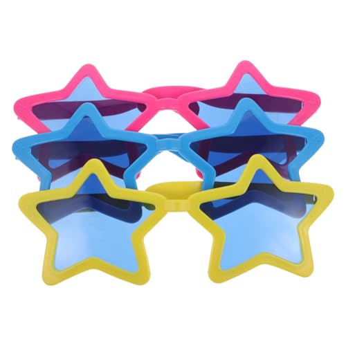 GRIRIW 3 Stück Exaggerierte Große Sternbrille Hawaii Strand Deko Sonnenbrille für Partys Fotorequisiten und Geburtstagsfeiern Lustige Sonnenbrillen für Erwachsene von GRIRIW