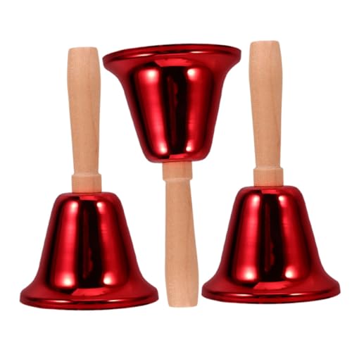GRIRIW 3 Stück Handglocken für Senioren Klassenzimmer und Haustiertraining Robuste Metallglocken mit Holzgriff für Klare Töne für Abendessen und Pflegebedarf GRIRIW 3 Stück Handglocken für Senioren Klassenzimmer und Haustiertraining Robuste Metallglocken mit Holzgriff für Klare Töne für Abendessen und Pflegebedarf von GRIRIW