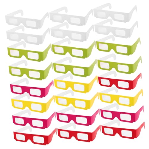 GRIRIW 30 Stück Partybrillen für Regenbogenfarbene Accessoires für Valentinstag und Klassenzimmerpreise Brillen für Heimkino und Partys von GRIRIW