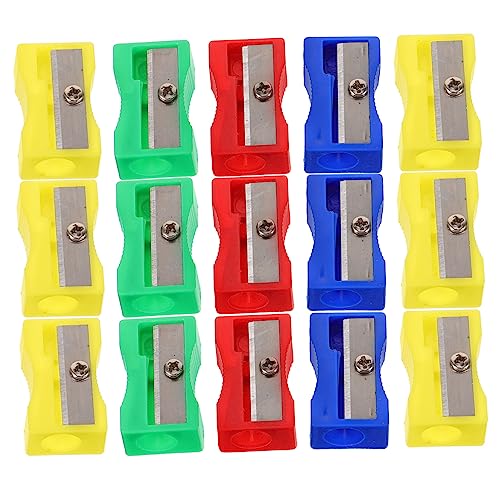 GRIRIW 30 Stück Teiliges Mini Bleistiftspitzer aus Kunststoff Bunten Farben Handheld Bleistiftspitzer für Tragbar und Leicht zu Reinigen für Schule und Zufällige Farbe Zufällige Farbe von GRIRIW