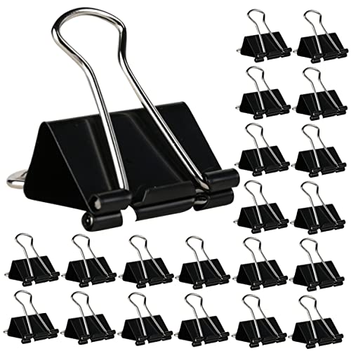 GRIRIW 36 Stück Extra Großer Langer Schwanzclip Papierclips Heftklammern Für Studenten Büroklammern Dokumentieren Bindeklammern Für Große Bindeklammern Metall Eisen Black von GRIRIW