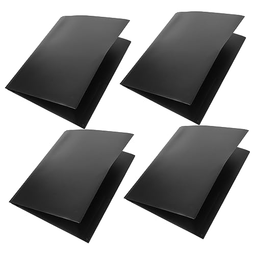 GRIRIW 4 Stück Geschäftsdateiordner Größe Ordner Für Prüfungsunterlagen Dateien Ordner Für Büropapiere Organizer Für Bürodokumente Office-dateiordner Papierordner Bürobedarf Plastik Black von GRIRIW