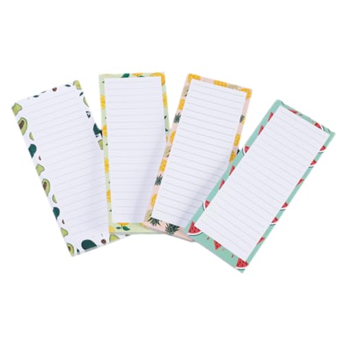 GRIRIW 4 Stück Magnetische Kühlschrank Notizblöcke Abreißbare Einkaufsliste Memo Pads für Kühlschrank Design Fruchtmotiven Wassermelone Ananas Orange Avocado für Büro Zuhause Schule und GRIRIW 4 Stück Magnetische Kühlschrank Notizblöcke Abreißbare Einkaufsliste Memo Pads für Kühlschrank Design Fruchtmotiven Wassermelone Ananas Orange Avocado für Büro Zuhause Schule und von GRIRIW