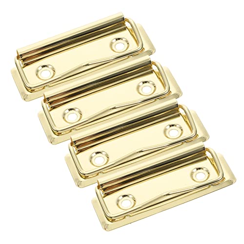 GRIRIW 4 Stück Metall Clips für Dokumente Klemmbrett Clips Wiederverwendbare Büroklammern für Schulbedarf und Büroorganisation für Notizen und Rechnungen von GRIRIW