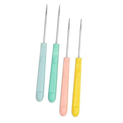 GRIRIW 4 Stück Teiliges Icing Scribe Nadel und Rührwerkzeug für Plätzchen Dekoration Backfreundliches Zubehör Rosa Gelb Grün für Bäckerei von GRIRIW