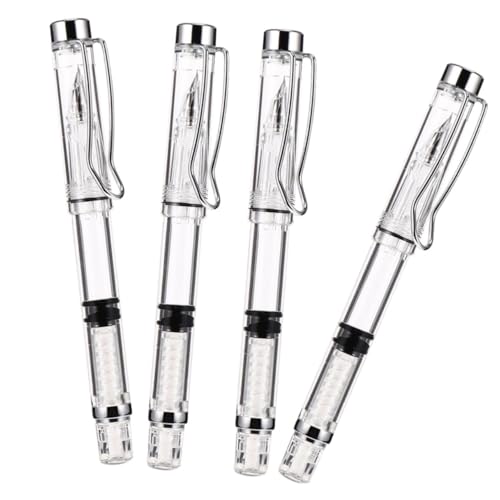 GRIRIW 4 Stück Teiliges Transparente Kolbenfüllhalter Langlebige Kalligraphie füllfederhalter mit Ergonomischem Griff Tintenabsorbierend für Schule und Schreibenübungen GRIRIW 4 Stück Teiliges Transparente Kolbenfüllhalter Langlebige Kalligraphie füllfederhalter mit Ergonomischem Griff Tintenabsorbierend für Schule und Schreibenübungen von GRIRIW