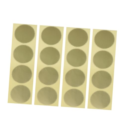 GRIRIW 40 Stück Runde Gezackte Spitzen Sealing Sticker Selbstklebende Etiketten Goldfarben für DIY Scrapbook Geschenkverpackung Notizbuch Kreative Bastelaufkleber GRIRIW 40 Stück Runde Gezackte Spitzen Sealing Sticker Selbstklebende Etiketten Goldfarben für DIY Scrapbook Geschenkverpackung Notizbuch Kreative Bastelaufkleber von GRIRIW