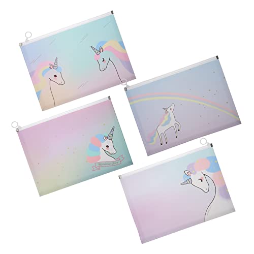 GRIRIW 4Stücke Einhorn Muster Dokumententaschen Wasserdichter Zip Ordner Für Schule Und Büro Multifunktionale Datei Organizer Für Kreative Aufbewahrung Design GRIRIW 4Stücke Einhorn Muster Dokumententaschen Wasserdichter Zip Ordner Für Schule Und Büro Multifunktionale Datei Organizer Für Kreative Aufbewahrung Design von GRIRIW
