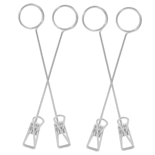 GRIRIW 4pcs Dual-köpfige Metallkartenclips Praktische Memo-clips Für Fotonotiz- Und Blumenkarte Vielseitige Klemmen Für Büro-, Schule Und Heimgebrauch von GRIRIW