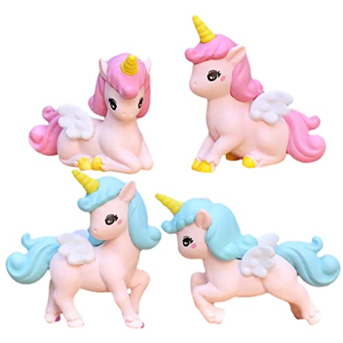 GRIRIW 4stücke Mini Einhorn Dekorationsornamente Für Mikrolandschaften Niedliche Cartoonfiguren Für Balkon Party Und Kuchendekoration GRIRIW 4stücke Mini Einhorn Dekorationsornamente Für Mikrolandschaften Niedliche Cartoonfiguren Für Balkon Party Und Kuchendekoration von GRIRIW