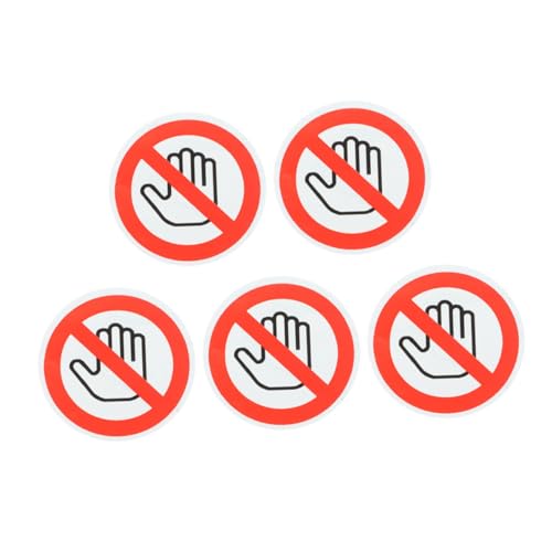GRIRIW 5 Blätter Aufkleber mit Sicherheitsschildern Warnschild Sicherheitsaufkleber Hinweisschild Absperrband Zeichen Aufkleber „No Touch Sign“ mit Vorsicht und Gefahr Warnaufkleber Weiß GRIRIW 5 Blätter Aufkleber mit Sicherheitsschildern Warnschild Sicherheitsaufkleber Hinweisschild Absperrband Zeichen Aufkleber „No Touch Sign“ mit Vorsicht und Gefahr Warnaufkleber Weiß von GRIRIW
