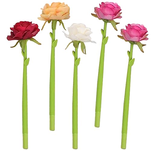 GRIRIW 5 Stück Kreative Rosen Kugelschreiber Biegsame Silikon Stifte für Büro Schule Ausgefallene Schreibutensilien mit Glatter als für Blumenliebhaber Zufällige Farbe GRIRIW 5 Stück Kreative Rosen Kugelschreiber Biegsame Silikon Stifte für Büro Schule Ausgefallene Schreibutensilien mit Glatter als für Blumenliebhaber Zufällige Farbe von GRIRIW