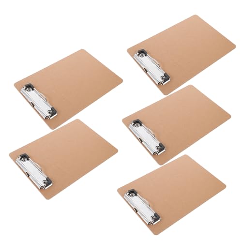 GRIRIW 5 Stück Teiliges Tragbares Klemmbrett Clipboard für Büro und Schule für Dokumentenorganisation und Notizen Leicht und Praktisch von GRIRIW