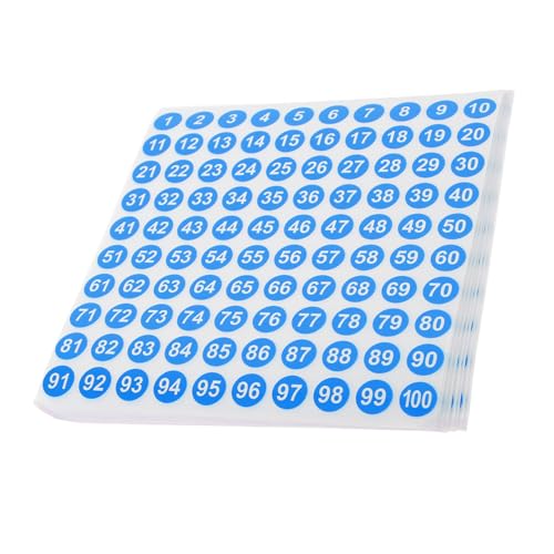 GRIRIW 50 Blatt Wasserdichte Nummernaufkleber für Kleidung Selbstklebende Etiketten Runde Digitale Klassifizierungssticker für Büro und Organisation GRIRIW 50 Blatt Wasserdichte Nummernaufkleber für Kleidung Selbstklebende Etiketten Runde Digitale Klassifizierungssticker für Büro und Organisation von GRIRIW