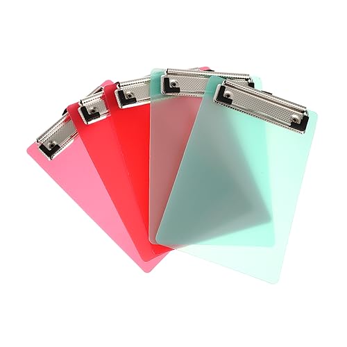 GRIRIW 5Er-Pack transparentes Klemmbrett Pastell schlank Klemmbrett mini dünn farbig mehrere clipboard säckchen packet merkliste Papierhalterung klemmmarkise Zwischenablage Klemmbretter GRIRIW 5Er-Pack transparentes Klemmbrett Pastell schlank Klemmbrett mini dünn farbig mehrere clipboard säckchen packet merkliste Papierhalterung klemmmarkise Zwischenablage Klemmbretter von GRIRIW