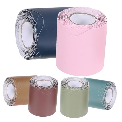 GRIRIW 6 Rollen Bunte Wellenbordüre für Pinnwände Dekoratives Papier für Klassenzimmer Büro und Wände zur Verschönerung von Tafeln und Anzeigetafeln Zufällige Farben GRIRIW 6 Rollen Bunte Wellenbordüre für Pinnwände Dekoratives Papier für Klassenzimmer Büro und Wände zur Verschönerung von Tafeln und Anzeigetafeln Zufällige Farben von GRIRIW