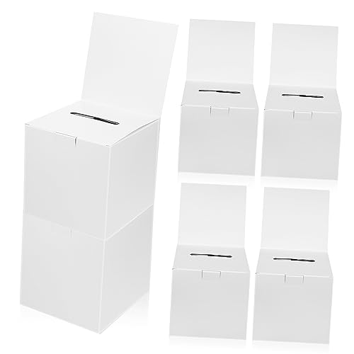 GRIRIW 6 Stück Abstimmungsboxen aus Karton Faltbare Raffle Boxen für Partys Stabil und Wiederverwendbar Einfach Zusammenzubauen von GRIRIW