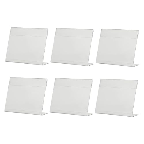 GRIRIW 6 Stück Acryl Preisschildhalter für Supermärkte und Einzelhandel Transparent für Preisdisplay und Etikettenanzeige Vielseitig Einsetzbar Geschäften und von GRIRIW