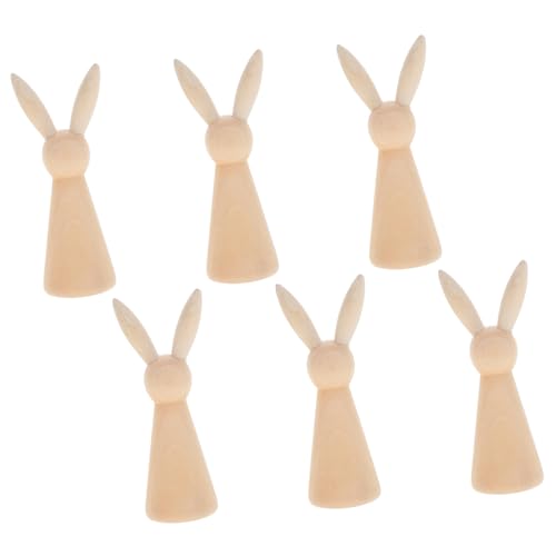 GRIRIW 6 Stück Hasenfiguren Aus Holz Unbemalt Holz Tierpuppen Osterhasen- Party-Dekoration GRIRIW 6 Stück Hasenfiguren Aus Holz Unbemalt Holz Tierpuppen Osterhasen- Party-Dekoration von GRIRIW
