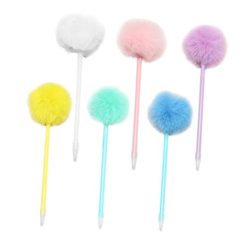 GRIRIW 6 Stück Kawaii Pompom Kugelschreiber Flauschige Schreibstifte mit Lustigen Cartoon Designs für Schule und Kreative Projekte GRIRIW 6 Stück Kawaii Pompom Kugelschreiber Flauschige Schreibstifte mit Lustigen Cartoon Designs für Schule und Kreative Projekte von GRIRIW
