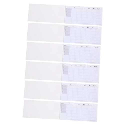 GRIRIW 6 Stück Teiliges Selbstklebendes Notizbuch für Monatsplanung Memo Pad für Schule Büro und Zuhause Dekorative Haftnotizen für Kreative Anwendungen von GRIRIW