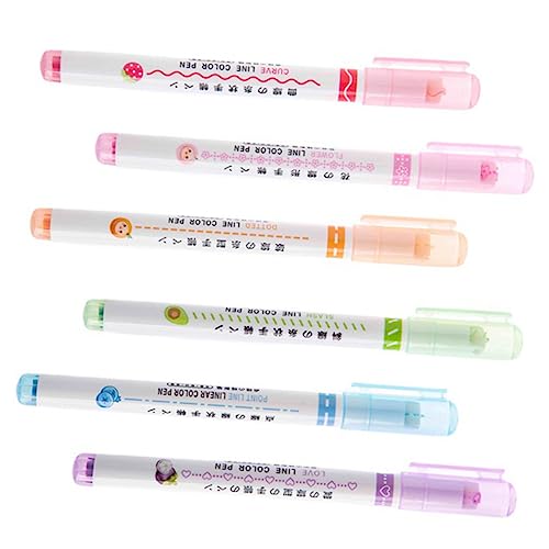 GRIRIW 6 Stück Teiliges Set Handlettering Marker Stifte für Notizen Schnell Trocknende Textmarker Verschiedenen Farben für Schule Büro und Scrapbooking von GRIRIW