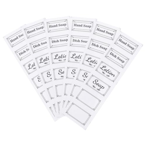 GRIRIW 6 Stück wasserdichtes Etikett Flaschenetikett transparent abnehm aufkleber wohnungseinrichtung behälter seife bier Etiketten für Badezimmerflaschen Dispenser -Etikett -Tags Papier GRIRIW 6 Stück wasserdichtes Etikett Flaschenetikett transparent abnehm aufkleber wohnungseinrichtung behälter seife bier Etiketten für Badezimmerflaschen Dispenser -Etikett -Tags Papier von GRIRIW