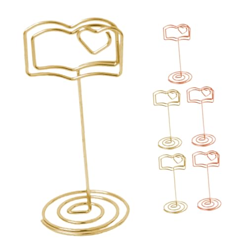 GRIRIW 6-teiliger Tisch-bilderhalter Mit Clip, Kleiner Metallständer Für Notizen, Fotos Und Namenskarten Für Hochzeiten, Restaurants Und Den Einsatz Im Büro GRIRIW 6-teiliger Tisch-bilderhalter Mit Clip, Kleiner Metallständer Für Notizen, Fotos Und Namenskarten Für Hochzeiten, Restaurants Und Den Einsatz Im Büro von GRIRIW