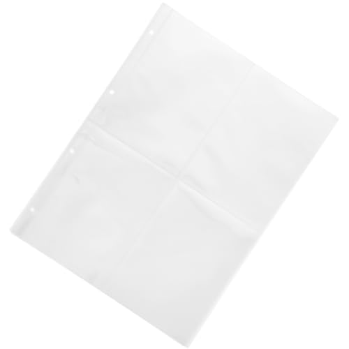GRIRIW 60 Stück Album-Ergänzungsseiten Fotoalben Fotoalbum großer Ordner briefumschläge Fotohüllen mit 4 Ringen Seiten mit Fotohüllen transparente Fotoseiten Praktische Fotoseiten pp von GRIRIW