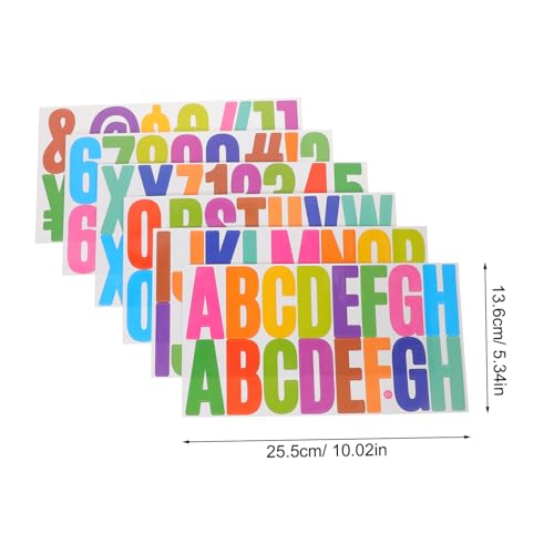 GRIRIW 6Blätter DIY und Aufkleber Selbstklebende Alphabet und Zahlensticker für Scrapbooking Dekoration von Briefkästen Türen GRIRIW 6Blätter DIY und Aufkleber Selbstklebende Alphabet und Zahlensticker für Scrapbooking Dekoration von Briefkästen Türen von GRIRIW