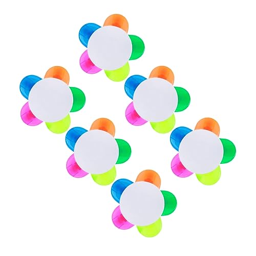 GRIRIW 6Stücke Fluoreszierende Blütenblattform Highlighter Stifte Aquarell Marker für Notizen und Schule für Erwachsene Studenten von GRIRIW