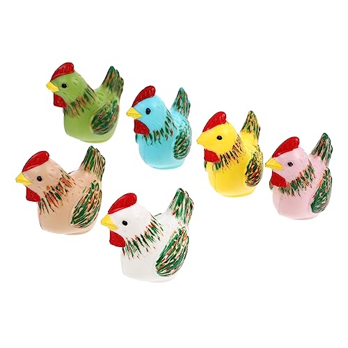 GRIRIW 6Stücke Ostertierfiguren Aus Kunststoff Deko Für Ostern Tierverzierung Für Buntes Mit Huhn Und Eiern Osterdekoration GRIRIW 6Stücke Ostertierfiguren Aus Kunststoff Deko Für Ostern Tierverzierung Für Buntes Mit Huhn Und Eiern Osterdekoration von GRIRIW