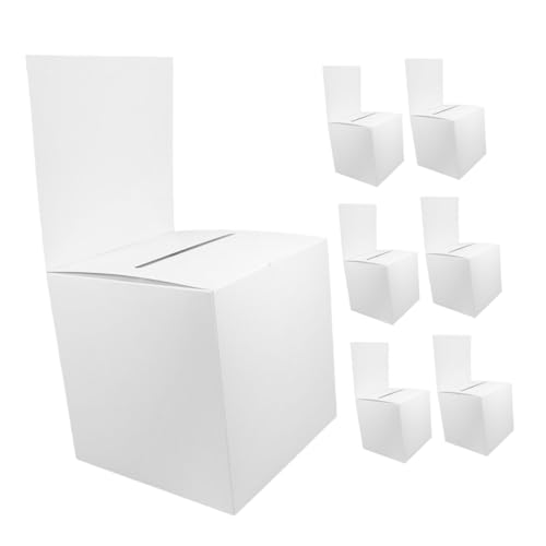 GRIRIW 7 Stück Teiliges Vorschlagsbox aus Karton Weiß Spendenbox für Abstimmungen Lotterietickets und Feedbacksammlung für Veranstaltungen und Feiern GRIRIW 7 Stück Teiliges Vorschlagsbox aus Karton Weiß Spendenbox für Abstimmungen Lotterietickets und Feedbacksammlung für Veranstaltungen und Feiern von GRIRIW