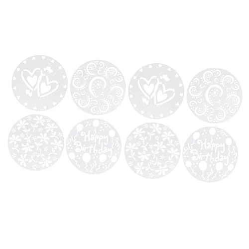 GRIRIW 8 Stück Teiliges Dessert Schablonen für Kaffee und Tortendekoration Wiederverwendbare Muster für Latte Art Kuchen und Gebäck Vielseitige Dekorationswerkzeuge für Kreative Anlässe GRIRIW 8 Stück Teiliges Dessert Schablonen für Kaffee und Tortendekoration Wiederverwendbare Muster für Latte Art Kuchen und Gebäck Vielseitige Dekorationswerkzeuge für Kreative Anlässe von GRIRIW