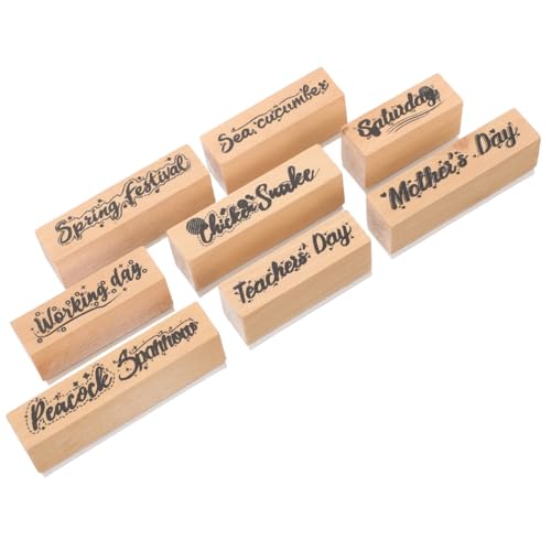 GRIRIW 8 Stück Teiliges Holzstempelset für Scrapbooking und Journaling Multifunktionale Stempel für Diy Kunstwerke Robustes Material Leicht und Tragbar für Kreative Bastelprojekte GRIRIW 8 Stück Teiliges Holzstempelset für Scrapbooking und Journaling Multifunktionale Stempel für Diy Kunstwerke Robustes Material Leicht und Tragbar für Kreative Bastelprojekte von GRIRIW