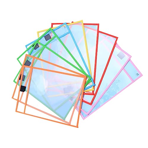 GRIRIW 8 Stück löschbare Aktentasche Ärmel Schule Trockener Lösche Taschenschutzschutz Datei Waterproof file bags Dry erase pockets Aktentaschen trocken abwischbar Bürobedarf PVC GRIRIW 8 Stück löschbare Aktentasche Ärmel Schule Trockener Lösche Taschenschutzschutz Datei Waterproof file bags Dry erase pockets Aktentaschen trocken abwischbar Bürobedarf PVC von GRIRIW
