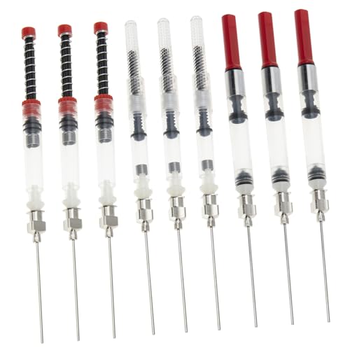 GRIRIW 9 Stück Tintenkonverter kettelstifte Tintenabsorber Tintenabsorptionswerkzeug Schreiben Gold kugelschreiber Stift-Tintenhilfsmittel Absorber für Füllfederhalter Rostfreier Stahl von GRIRIW