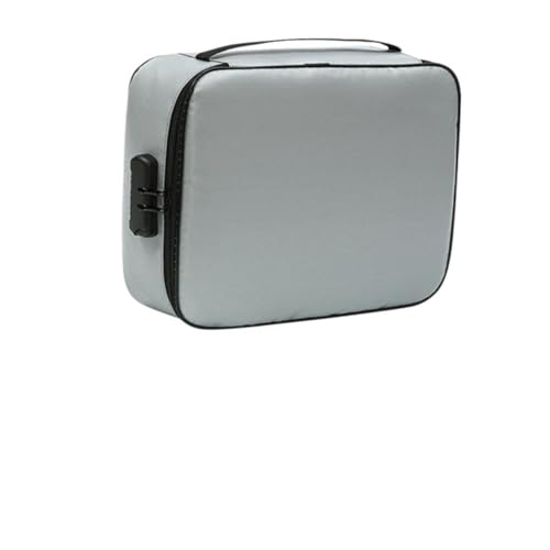 GRIRIW Aktenhalter große aufbewahrungstasche codeschloss schnell hefter Organizer-Tasche für Zertifikate Reisepass-Organizer-Tasche Reise-Organizer-Tasche Ordnertaschen Glasfaser Grey von GRIRIW