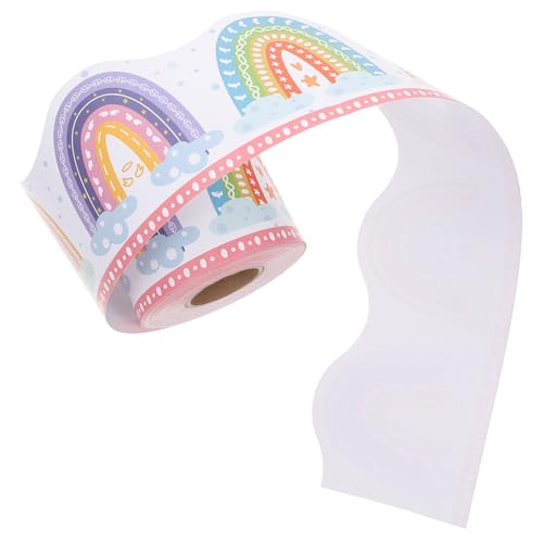 GRIRIW Boho Regenbogen Pinnwand Bordüre Selbstklebende Farbenfrohe Dekorationsstreifen für Klassenzimmer Blumenmuster für Schulanfang und Kreative Projekte GRIRIW Boho Regenbogen Pinnwand Bordüre Selbstklebende Farbenfrohe Dekorationsstreifen für Klassenzimmer Blumenmuster für Schulanfang und Kreative Projekte von GRIRIW