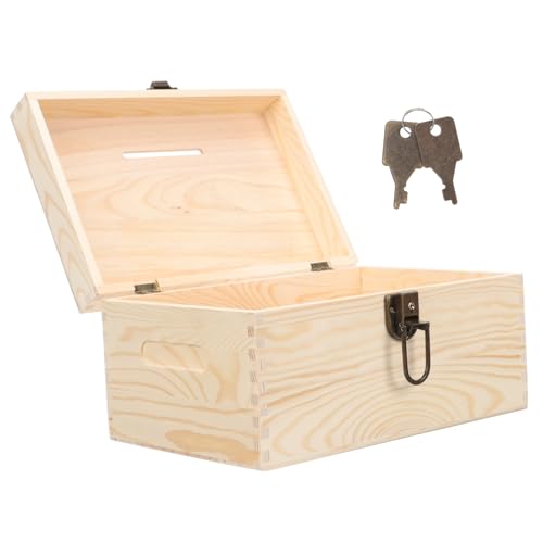 GRIRIW Box Spendenbox Zubehör Halter Schreibtisch Sammelhülle Kommentarkartenhülle Tragbare Spendenkarte Trinkgeld Vorschlag Versorgung Briefhülle Goth House Spendenaccessoire Holz von GRIRIW