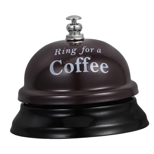 GRIRIW Büro Service Glocke Robuste Tischklingel Klingelton für Restaurant Hotel und Büro Kaffeebraun von GRIRIW