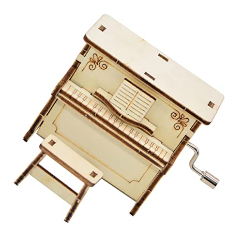 GRIRIW DIY Musikspielzeug Kleines Klavier Bausatz Holzoptik Handmontage Musikalische Spieluhr Lernspielzeug für Mädchen Jungen Stem Kreativset von GRIRIW