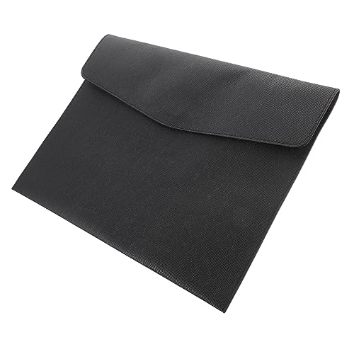 GRIRIW Dateipaket A4-Umschlagmappen Aktentasche Hüllen für Umschlagmappen tragbarer Aktenhalter aufbewahrungssack storage pockets swor Office-Datei-Organizer Schulaktenhalter Leder Black von GRIRIW
