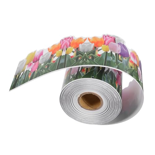 GRIRIW Dekorative Bordüre mit Tulpenmuster Selbstklebende Randfolie für Tafel Bulletin Board und Festlichkeiten Bunte Wanddekoration für Schule und Büro GRIRIW Dekorative Bordüre mit Tulpenmuster Selbstklebende Randfolie für Tafel Bulletin Board und Festlichkeiten Bunte Wanddekoration für Schule und Büro von GRIRIW